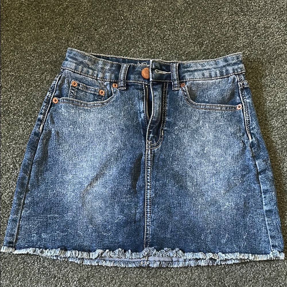 NOBO Blue Casual Mini Pencil Skirt